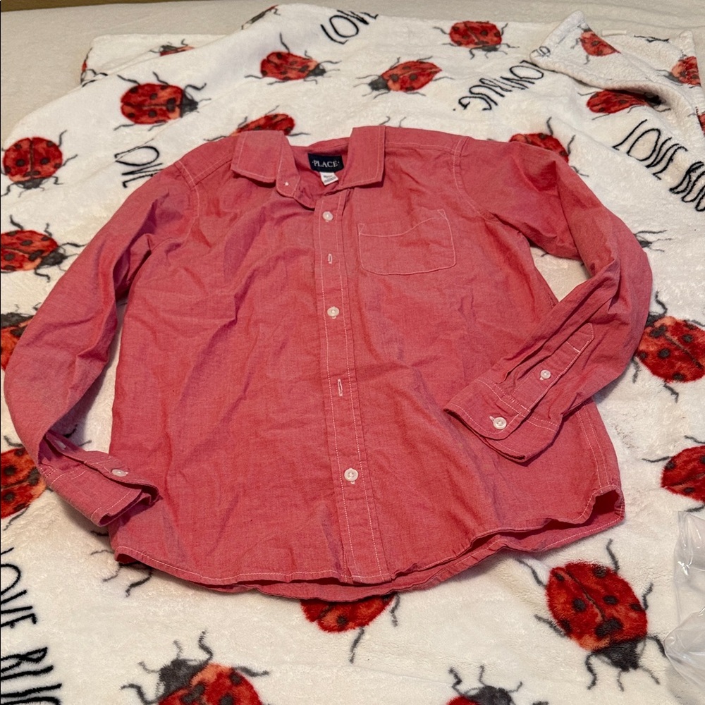 The Children's Place Red Button-Down Shirt